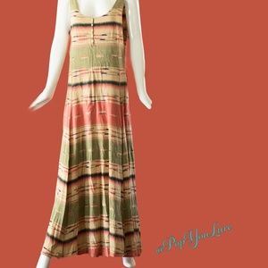 Lauren Long Earth Tone Sleeveless Maxi Dress